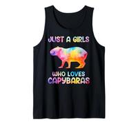 Watercolor Colorful Capybara Just a girl who loves Capybaras Camiseta sin Mangas