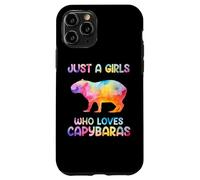 Watercolor Colorful Capybara Just a girl who loves Capybaras Carcasa para iPhone 11 Pro