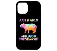 Watercolor Colorful Capybara Just a girl who loves Capybaras Carcasa para iPhone 12/12 Pro