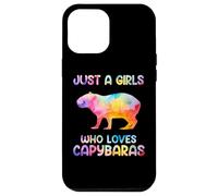 Watercolor Colorful Capybara Just a girl who loves Capybaras Carcasa para iPhone 12 Pro Max