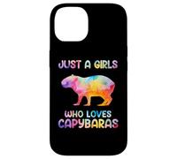 Watercolor Colorful Capybara Just a girl who loves Capybaras Carcasa para iPhone 14