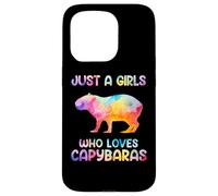 Watercolor Colorful Capybara Just a girl who loves Capybaras Carcasa para iPhone 15 Pro
