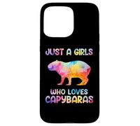 Watercolor Colorful Capybara Just a girl who loves Capybaras Carcasa para iPhone 15 Pro Max