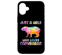 Watercolor Colorful Capybara Just a girl who loves Capybaras Carcasa para iPhone 16 Plus