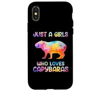 Watercolor Colorful Capybara Just a girl who loves Capybaras Carcasa para iPhone X/XS