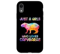 Watercolor Colorful Capybara Just a girl who loves Capybaras Carcasa para iPhone XR