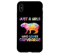 Watercolor Colorful Capybara Just a girl who loves Capybaras Carcasa para iPhone XS Max