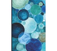 Watercolor Cover Journal: 120 Page College Ruled Lined Notebook | 6x9 Minimalist Teal & Navy Abstract Aesthetic | for Women, Men, and Creative Professionals