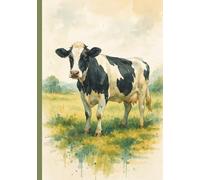 Watercolor Cow Composition Notebook: Farm-Themed Journal for Students Teens Kids and Animal Lovers to Record Notes Creative Writing and Everyday Thoughts