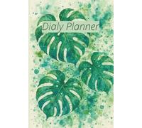 Watercolor Daily Planner Undated & Note Page Notebook - Aesthetic Monstera