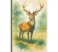 Watercolor Deer Composition Notebook: Forest-Themed Journal for Students Teens Kids and Wildlife Admirers to Capture Notes Creative Ideas and Daily Writing