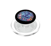 Watercolor Dragon Flowers Beautiful Art Colorful Graphic PopSockets PopGrip para MagSafe