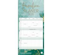 Watercolor Familienplaner 2026: Großer Familienkalender mit viel Platz für Termine und schönem Design: Organisationstool und Blickfang in einem! Kalender 2026 mit 5 Spalten.