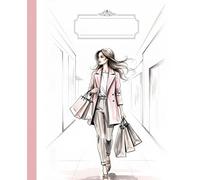 Watercolor Fashion Girl Shopping Composition Notebook: A Chic Aesthetic Style Journal with Shopping Illustration | Pink Watercolor Notebook for Women, Teens, and Fashionistas