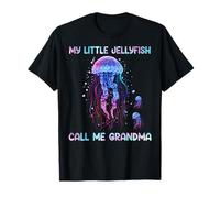 Watercolor Fish Sea My Little Jellyfish Call Me Grandma Camiseta