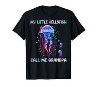 Watercolor Fish Sea My Little Jellyfish Call Me Grandpa Camiseta