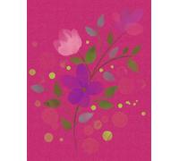 Watercolor Floral Notebook - 8.5 x 11 Pink Flower Lined Journal | Elegant Softcover Writing Notebook for Women, Girls, and Teens | 120 College Ruled Pages