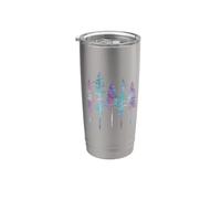 Watercolor Forest Outdoor Pine Tree Nature Hiking Camping Vaso térmico de acero inoxidable de doble pared