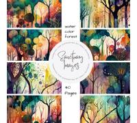 Watercolor Forest Scrapbooking Paper Pack: Decorative Craft Paper Pad Supplies, Junk Journaling, Scrapbooking, & Crafting Projects - Double Sided 8.5 x 8.5"