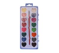Watercolor Heart Paint Kit, Artistic Painting Palette Function, Heart-Shaped Design Crafts for Watercolor Artists, Vibrant Pigments, Art Set Accessory, Paints Beginners Professionals Students