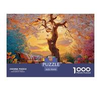 Watercolor Illustration 1000 Piezas Cartón Rompecabezas Fairy Blossom Tree Liberador De Estrés Juego Familiar Puzzle para Niños Pequeños 70x50cm/1000pcs