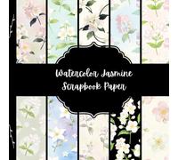 Watercolor Jasmine Scrapbook Paper, White Flowers Junk Journal Paper, Pink Floral Decorative Paper, DIY Projects, Origami, Collage Sheets, Decoupage Paper, 10 Designs, Double Sided