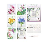 Watercolor Kit - 12 Colors Portable Painting Set | Professional Workbook with Pen | Watercolor Painting Supplies, for Home Studio School College Travel Trip Car Desktop Outside Pottery Mural Sketching