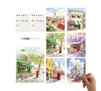 Watercolor Kit - 12 Colors Portable Painting Set | Professional Workbook with Pen | Watercolor Painting Supplies, for Home Studio School College Travel Trip Car Desktop Outside Pottery Mural Sketching