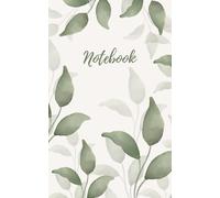 Watercolor Leaves Junk Journal Notebook - 5x8” Softcover | 100 Pages | Botanical Collage Style | Aesthetic Vintage Paper Journal with Green & Neutral Tones