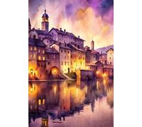 Watercolor Normandy Landscapes: Travel Art from France