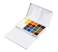 Watercolor Paint Palette with Lid and Magnetic Half Pans Art Box