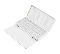 Watercolor Paint Palette with Lid and Magnetic Half Pans Art Box
