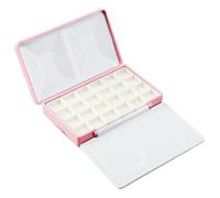 Watercolor Paint Palette with Lid & Magnetic Half Pans Mixing Box PP