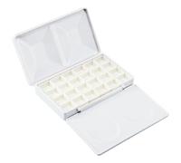 Watercolor Paint Palette with Lid & Magnetic Half Pans Mixing Box PP