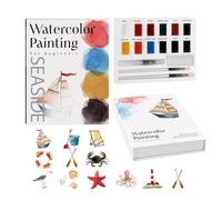Watercolor Paint Set - Beginner-Friendly Painting Projects with Brushes