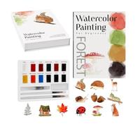 Watercolor Paint Set - Beginner-Friendly Painting Projects with Brushes