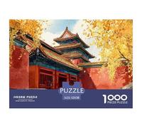 Watercolor Painting 1000 Pcs Stabiler Karton Puzzle Forbidden City Stressabbau Familienspiel Puzzles Als Geburtstagsgeschenke 52x38cm/1000pcs