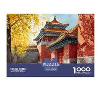 Watercolor Painting 1000 Stück Stabiler Karton Puzzle Forbidden City Stressabbau Kreatives Spiel Puzzles Als Wohnaccessoires 52x38cm/1000pcs