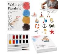 Watercolor Painting Book Drawing Art Pages Coloring Journal