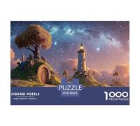Watercolor Painting of The Milky Way 1000 Pcs Cartón Rompecabezas Fairy Tale Landscape Imposible, Difícil Juego Familiar Puzzle para Adultos Y Niños 38x26cm/1000pcs
