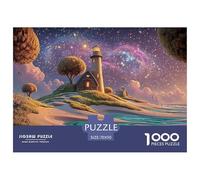 Watercolor Painting of The Milky Way 1000 Pcs Cartón Rompecabezas Fairy Tale Landscape Liberador De Estrés Juego Familiar Puzzle Juego De Desafío Difícil 70x50cm/1000pcs