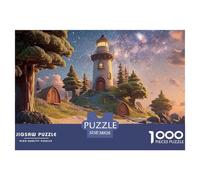 Watercolor Painting of The Milky Way 1000 Piezas Cartón Rompecabezas Fairy Tale Landscape Imposible, Difícil Juego Creativo Puzzle para Niños Pequeños 38x26cm/1000pcs