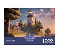 Watercolor Painting of The Milky Way 1000 Piezas Cartón Rompecabezas Fairy Tale Landscape Liberador De Estrés Juego Familiar Puzzle Juego De Desafío Difícil 52x38cm/1000pcs