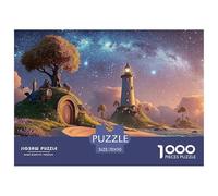 Watercolor Painting of The Milky Way 1000 Piezas Papel Ecológico Rompecabezas Fairy Tale Landscape Imposible, Difícil Juego Creativo Puzzle Juego De Desafío Difícil 70x50cm/1000pcs