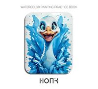 Watercolor Painting Practice Book - Honk: A Joyful Journey into Cartoon Geese & Vibrant Watercolor