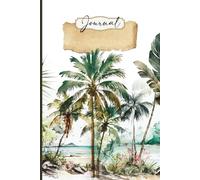 Watercolor Palm Trees Journal - Designed by L.T. Gentry | Lined - 120 Pages | 6x9 inches