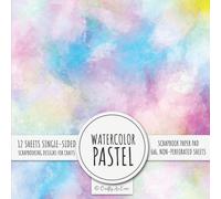 Watercolor Pastel Scrapbook Paper Pad: 6x6 Scrapbooking Designs for Cardmaking, DIY Crafts, Printmaking, and Papercrafts