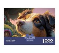 Watercolor_Portrait_of_Dog 1000 Pièces Rompecabezas Bernese Mountain Dog Divertido, Desafiante Y Estimulante para Adultos Juego De Desafío Difícil 70x50cm/1000pcs