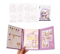 Watercolor Practice Book - Stress Relief Art Activity, Creative Painting Guide | Watercolor Painting Workbook Set for Teens Women Students Road Trip Dorm Party Classroom Home Travel Mindful Coloring C