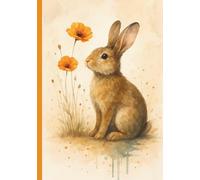 Watercolor Rabbit with Wildflowers Composition Notebook: Charming Animal Journal for Kids Teens Students and Nature Lovers to Record Notes Creative Writing and Everyday Thoughts